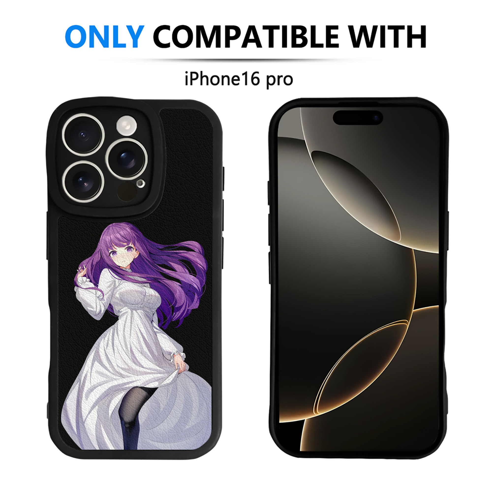 （画像用） 葬送のフリーレン Frieren 【iPhone 16シリーズ対応】シリコンスマホケース（レザー調） 材質：シリコン